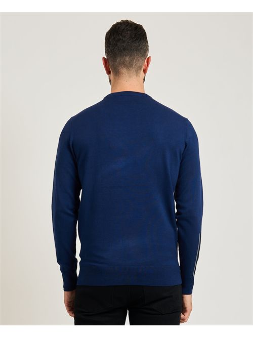 Richmond X men's pullover in viscose blend RICHMOND X | UMA25054MABLUE MEDIEVAL